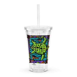 Sea Turtle Clear Plastic Tumbler