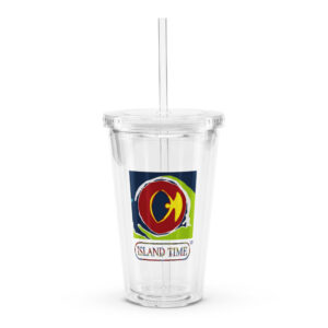Clear plastic tumbler