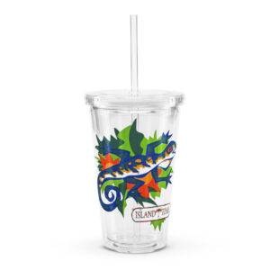 Clear plastic tumbler