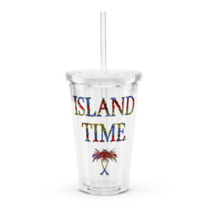 Clear plastic tumbler