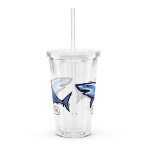 Clear plastic tumbler