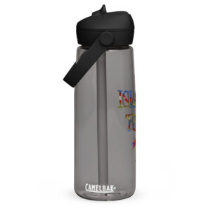 Flip straw water bottle